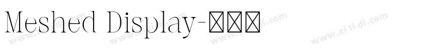 Meshed Display字体转换
